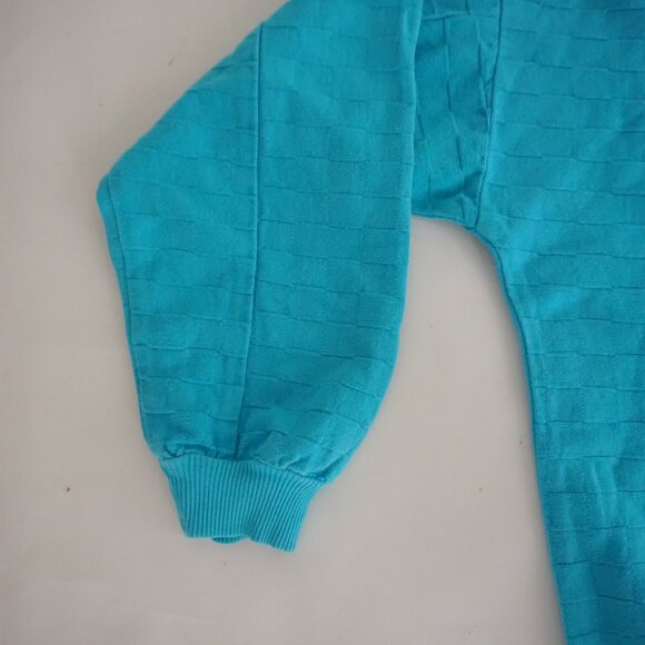 Vintage Crazy Shirts Teal Sweater Embroidered Nautical Sailing Florida Coastal S - Picture 8 of 9